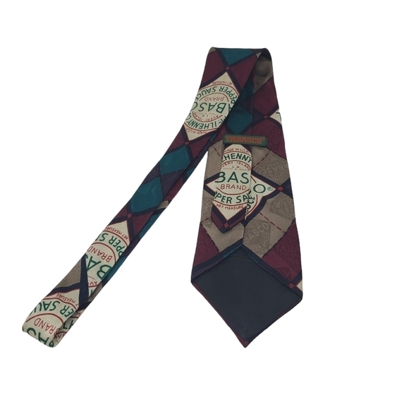 Tabasco | Men's Maroon Tabasco Pepper Sauce Novelty Tie (One Size) - Picture 10 of 11